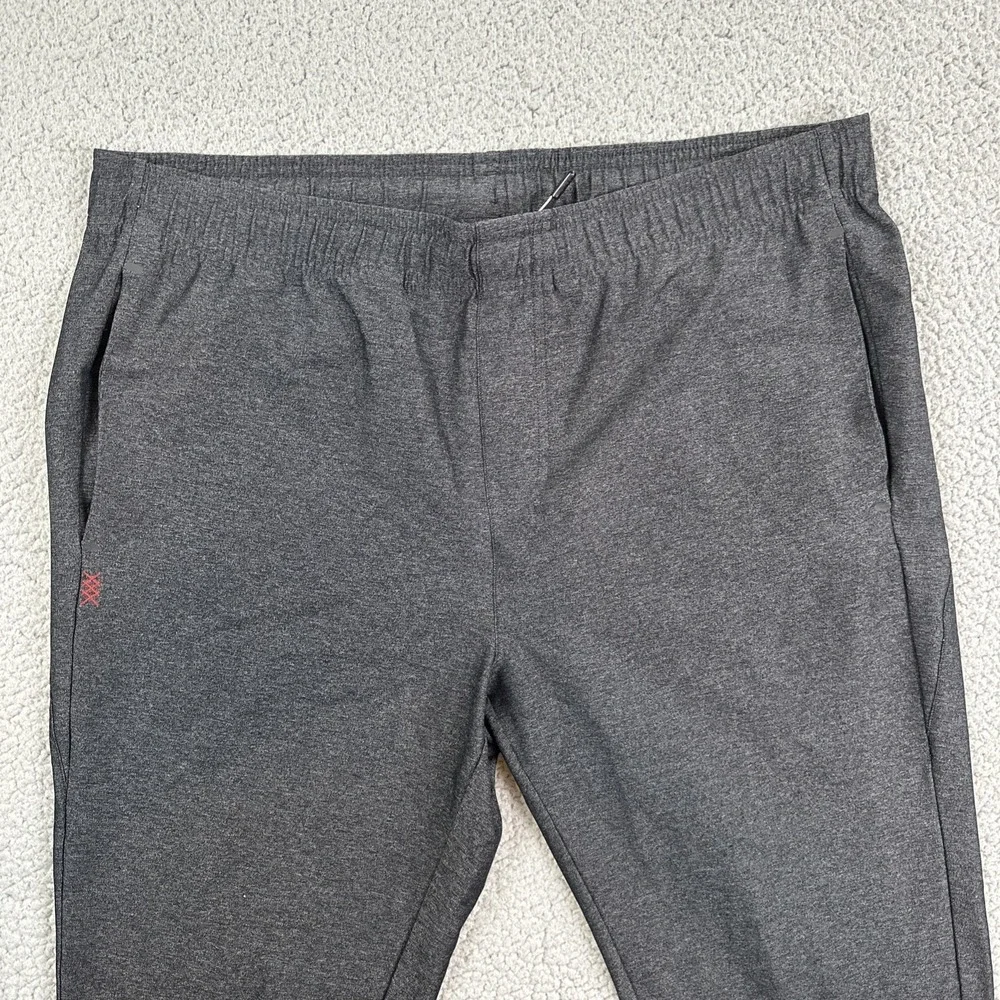 RHONE Guru Lounge Pants Men Large Black Slim Stretch Tech Performance 100145